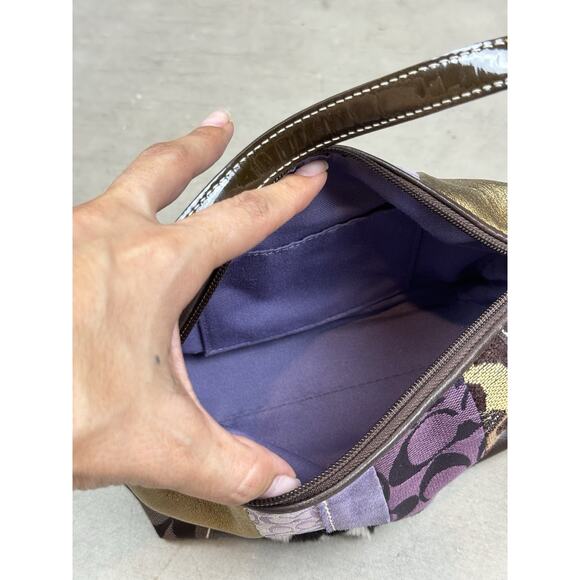 Coach RARE Vintage Y2K Animal Print Patchwork Mini Bag - Picture 8 of 13